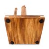 Vintiquewise Decorative Wood Paper Towel Holder with Stand for Kitchen, Dining Room, and Office QI004389